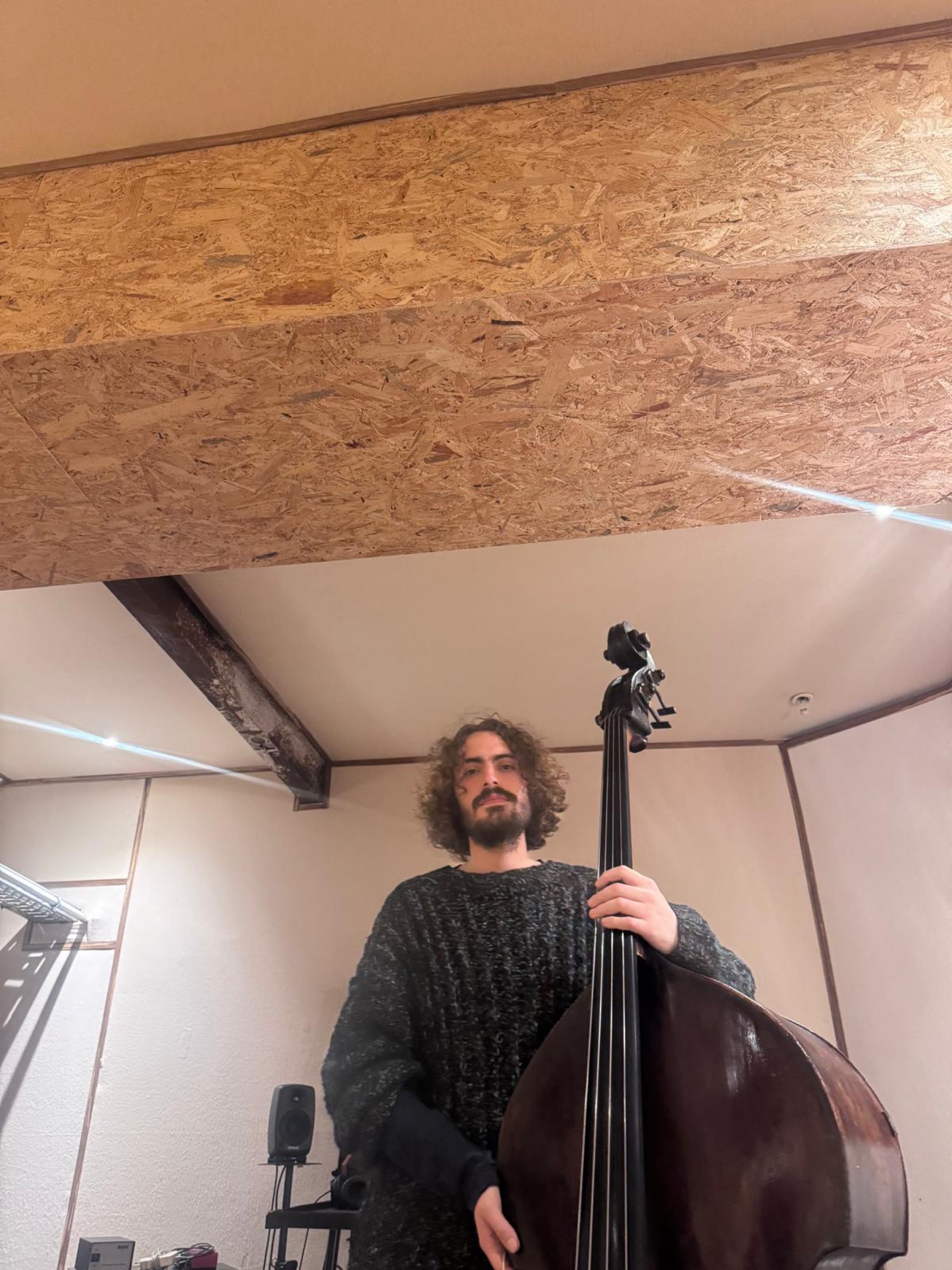 Lorenzo Servali with his double bass
